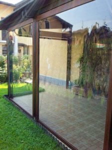 Pergole con tende cristal a Milano