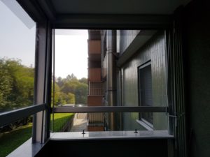 Copertura balcone con tende cristal zip -1